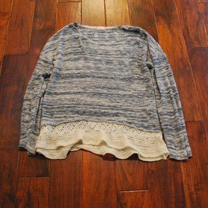 Altar'd State Blue & White Knit Sweater
